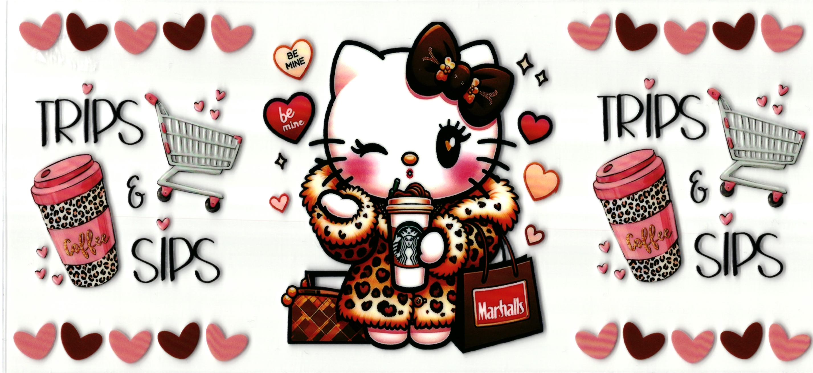 UV DTF cup sticker Hello Kitty