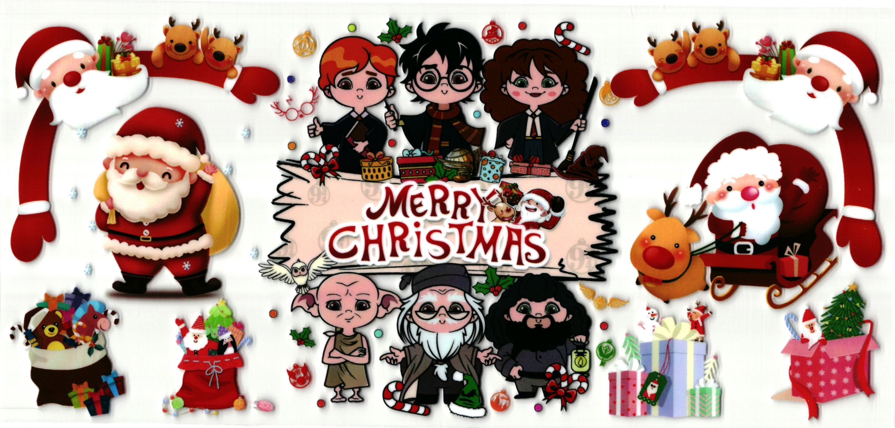 UV DTF cup sticker Harry Potter - kerst