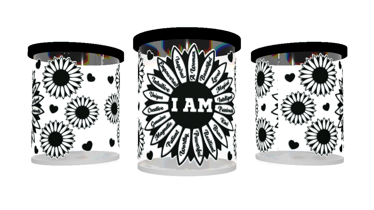 UV DTF cup sticker bloemen - i'am