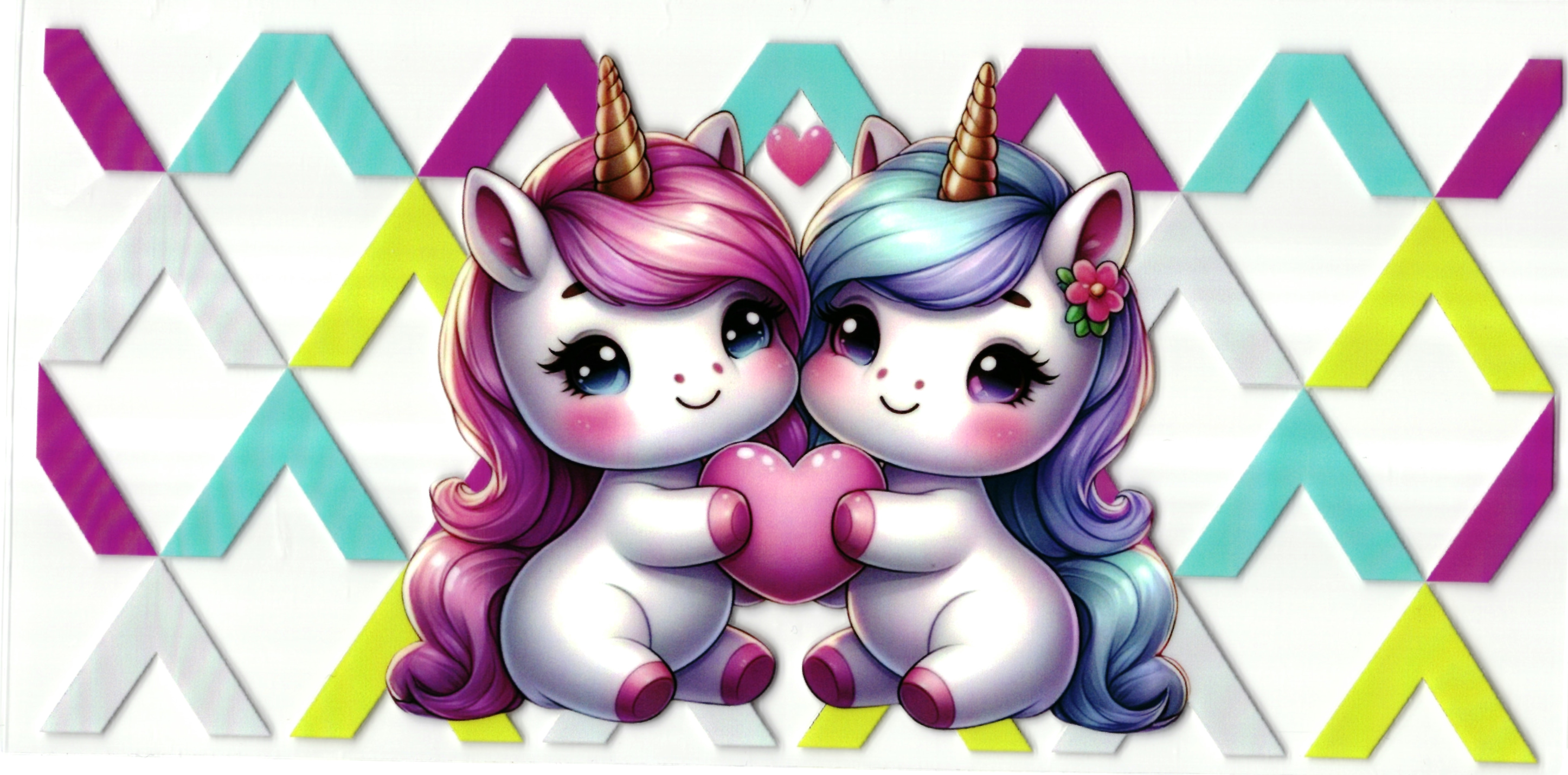UV DTF cup wrap sticker unicorn