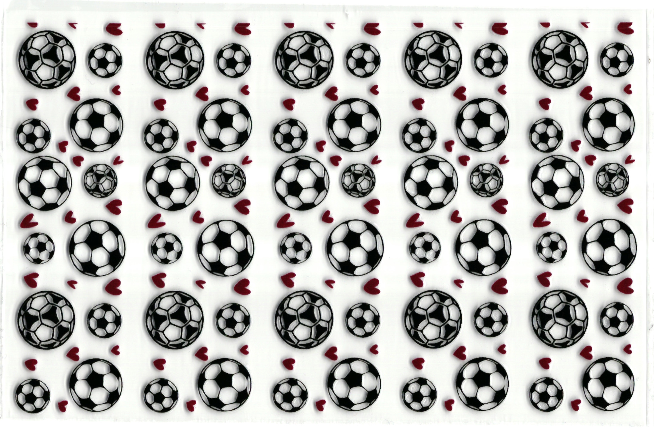 UV DTF pen sticker voetbal - hartjes