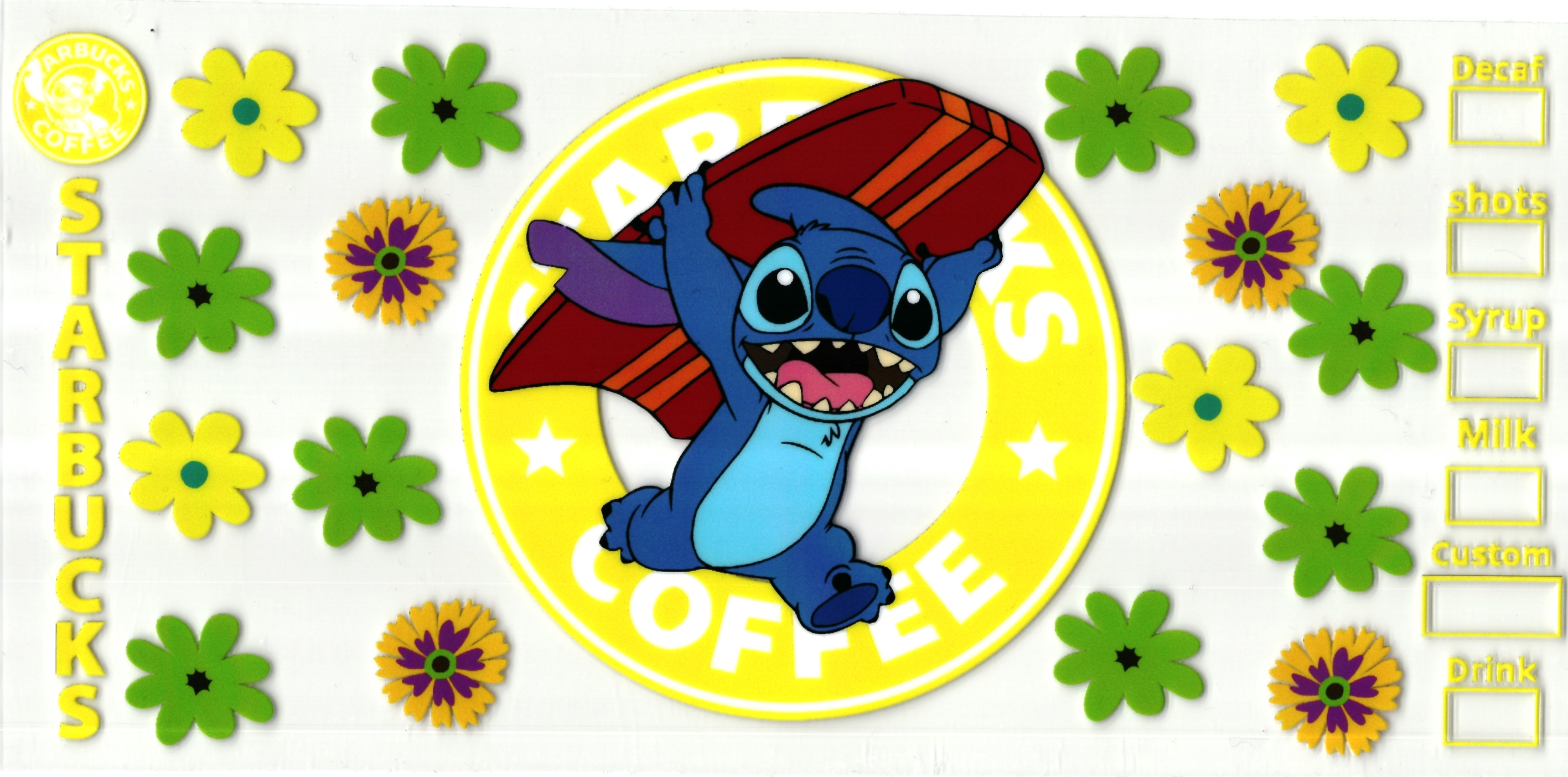 UV DTF cup sticker Stitch