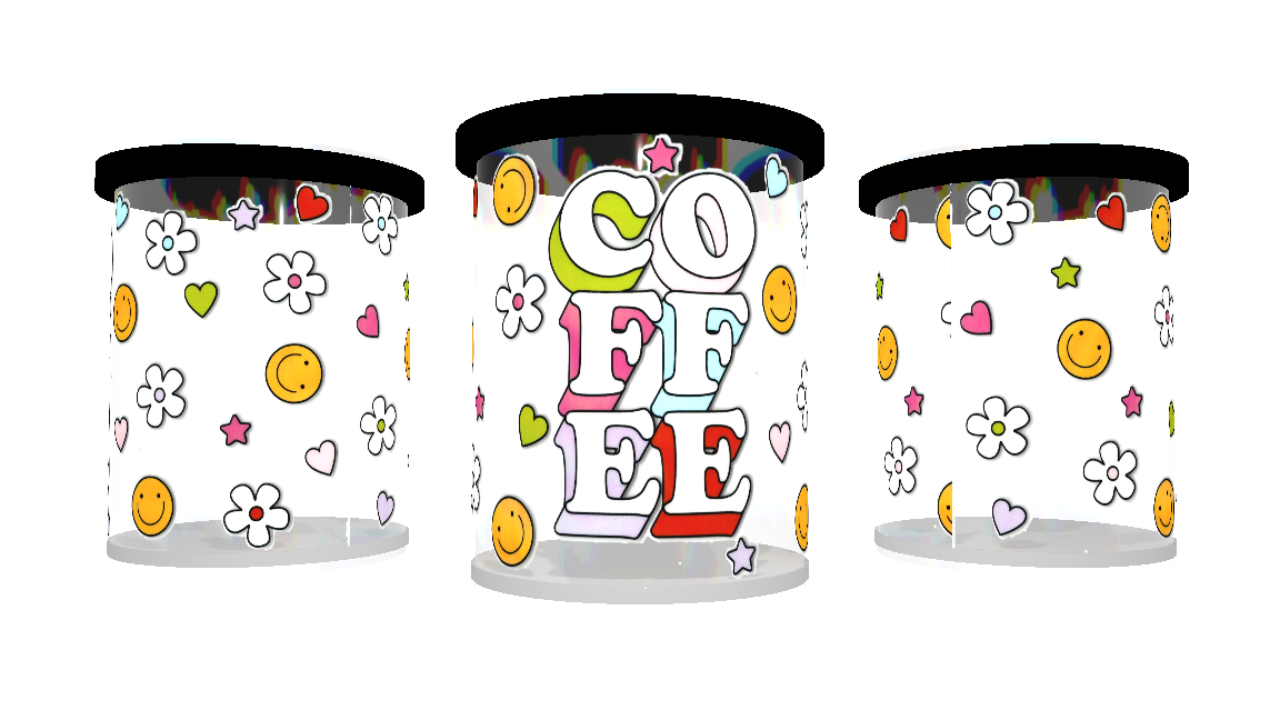 UV DTF cup wrap coffee - bloem