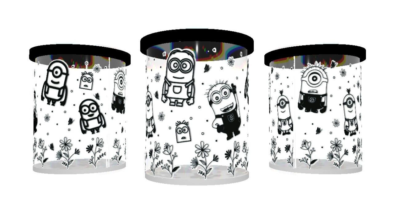 UV DTF cup sticker minions