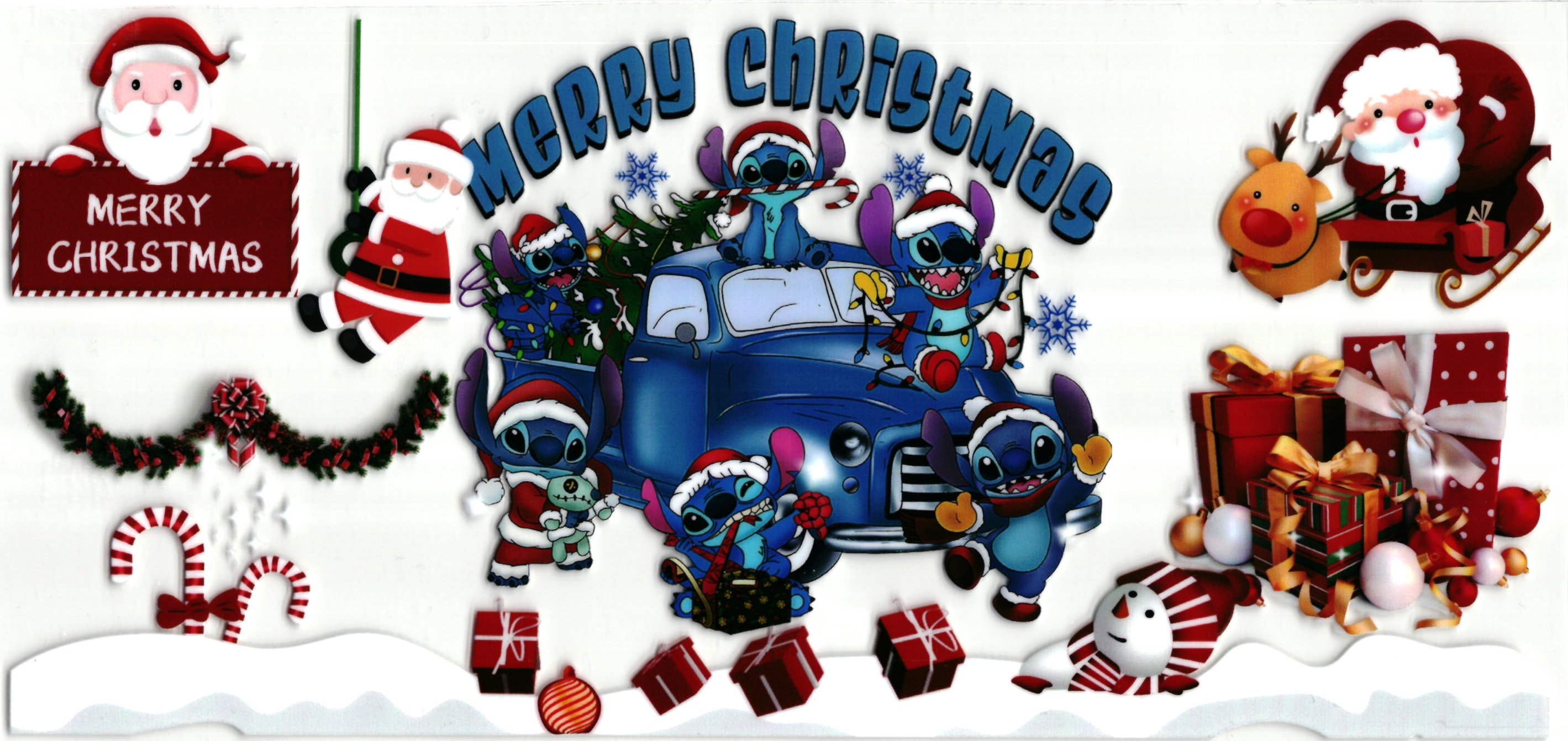 UV DTF cup sticker kerst - stitch