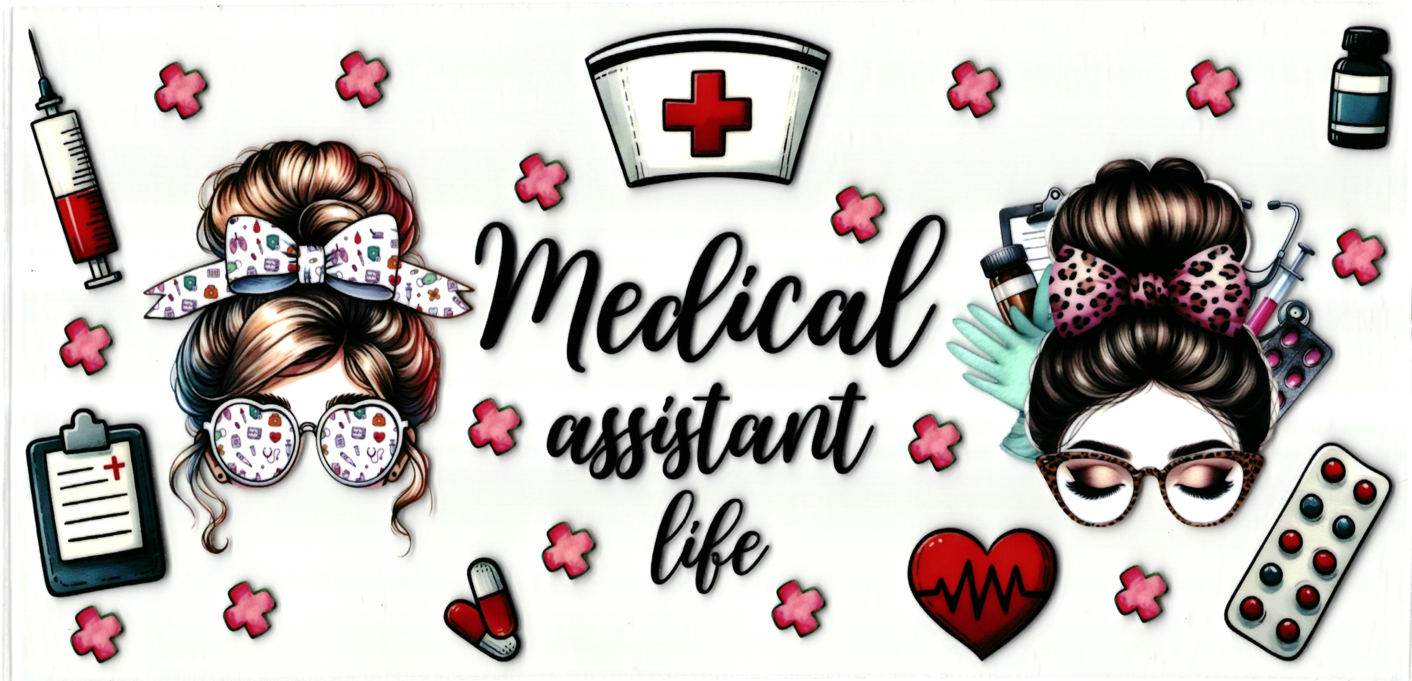 UV DTF cup sticker nurse - mom