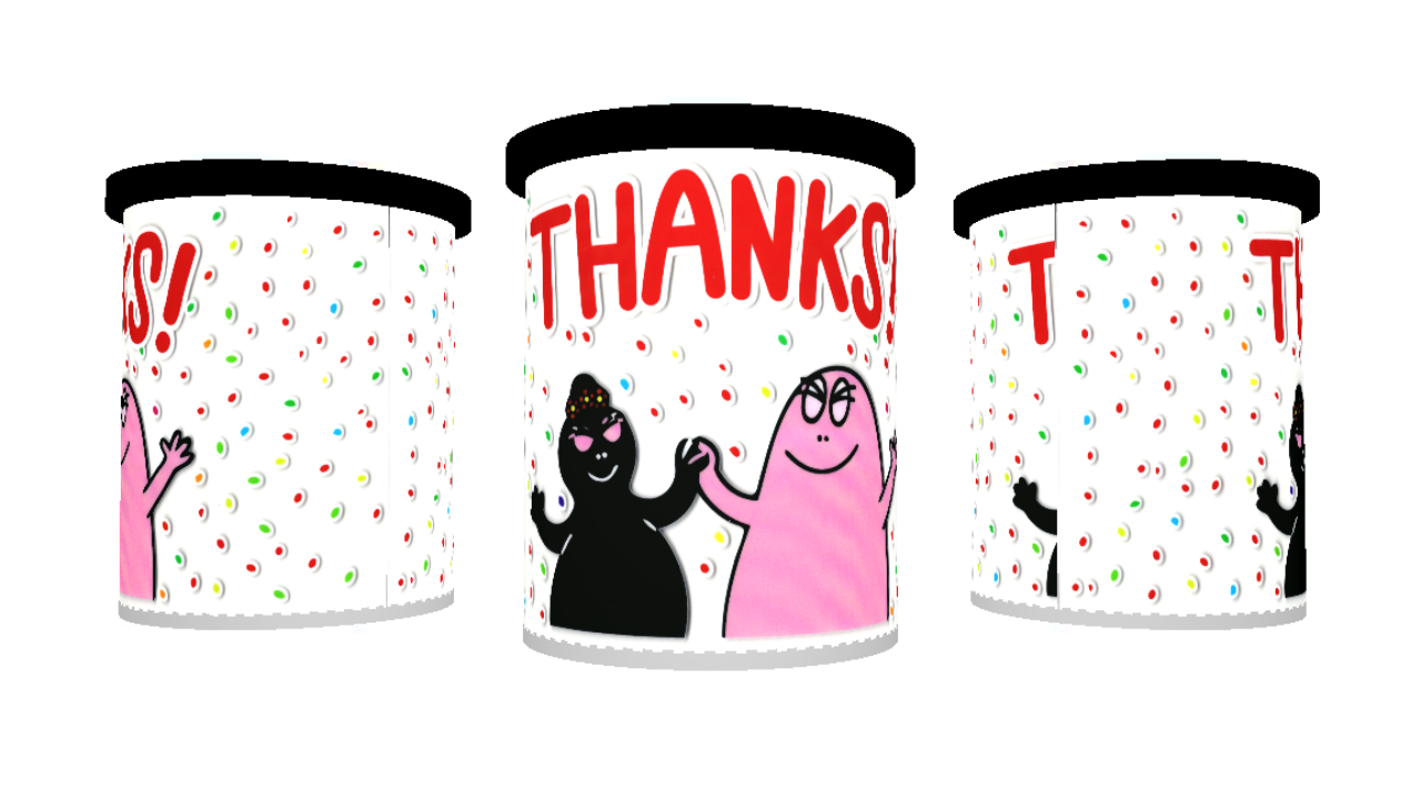 UV DTF cup sticker barbapapa / barbamama
