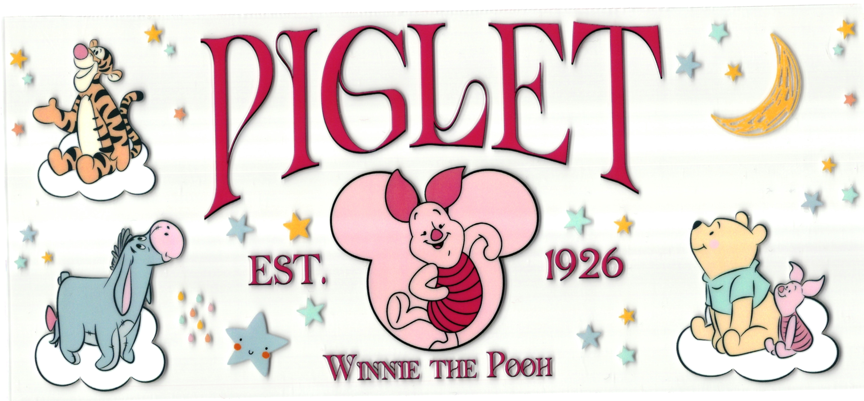 UV DTF cup sticker Winnie the Pooh