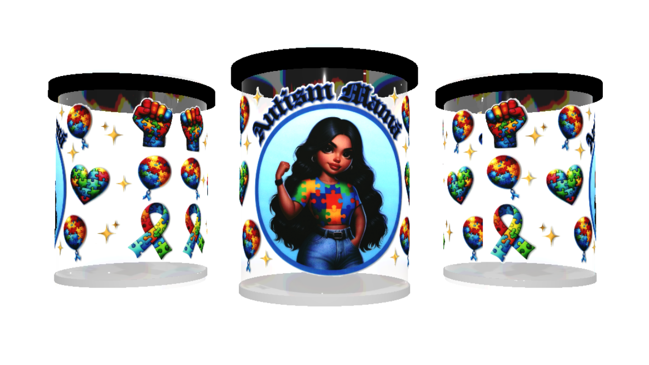 UV DTF cup sticker mama - autisme