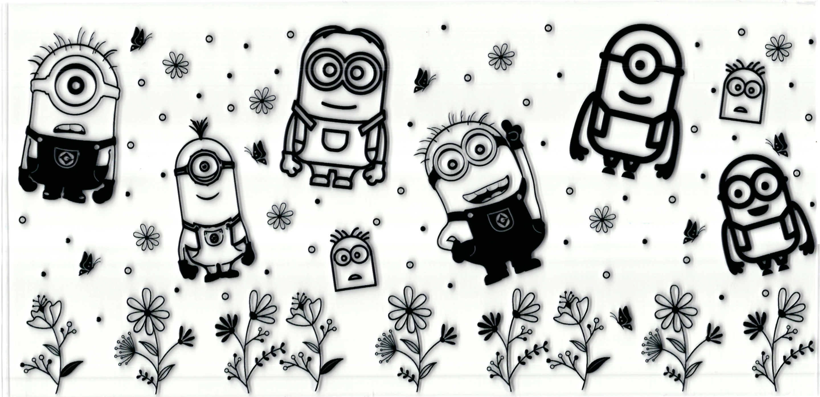 UV DTF cup sticker minions
