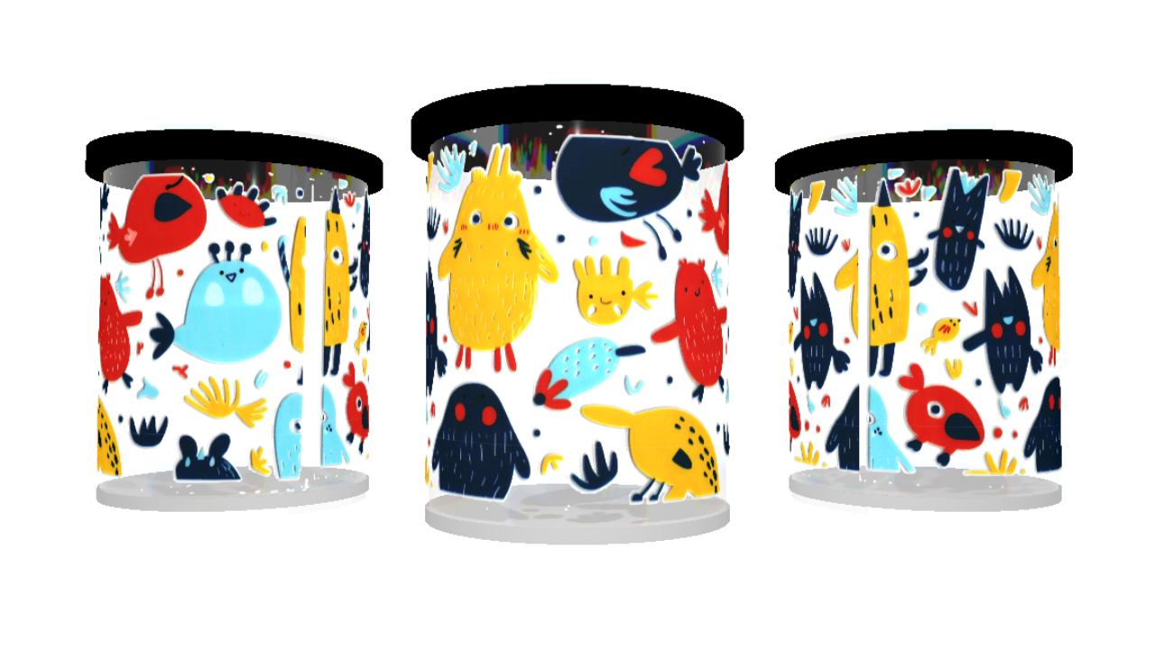 UV DTF cup sticker vogel - walvis