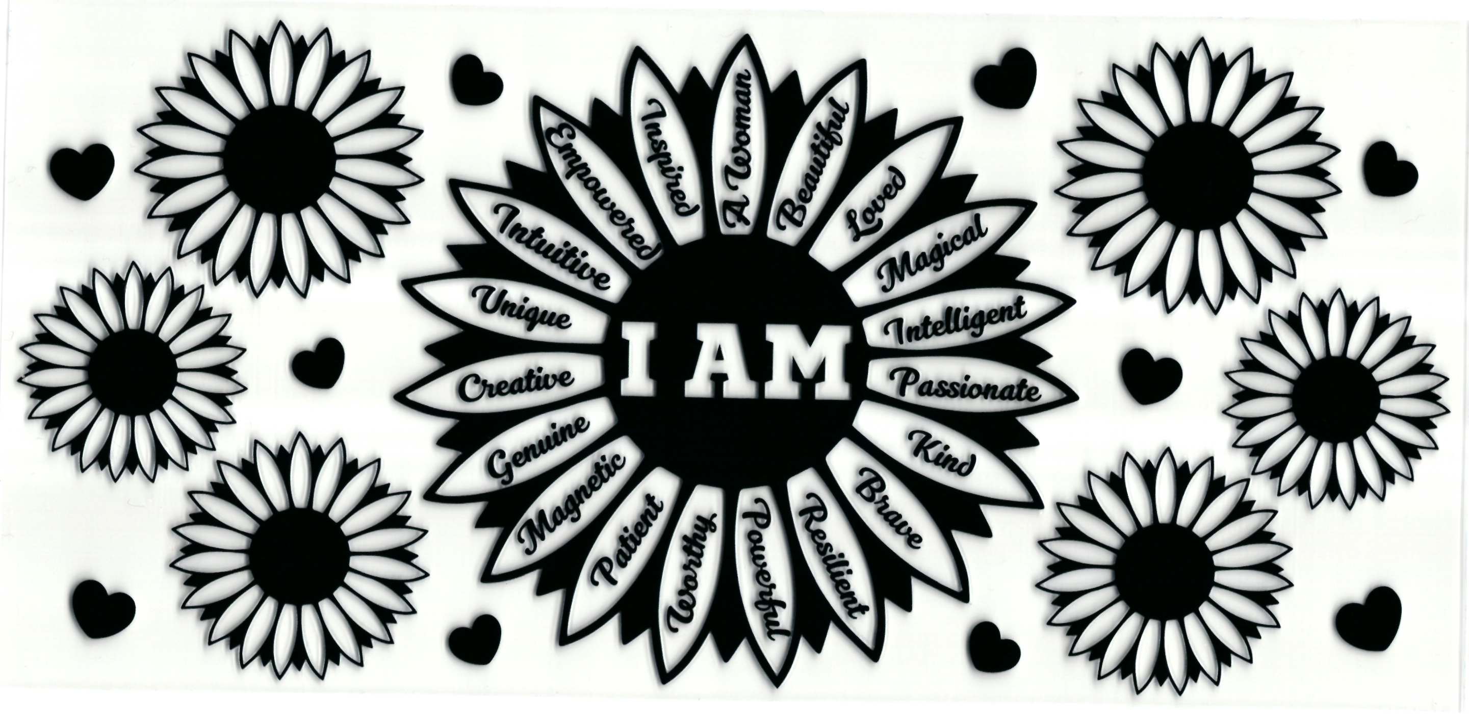 UV DTF cup sticker bloemen - i'am