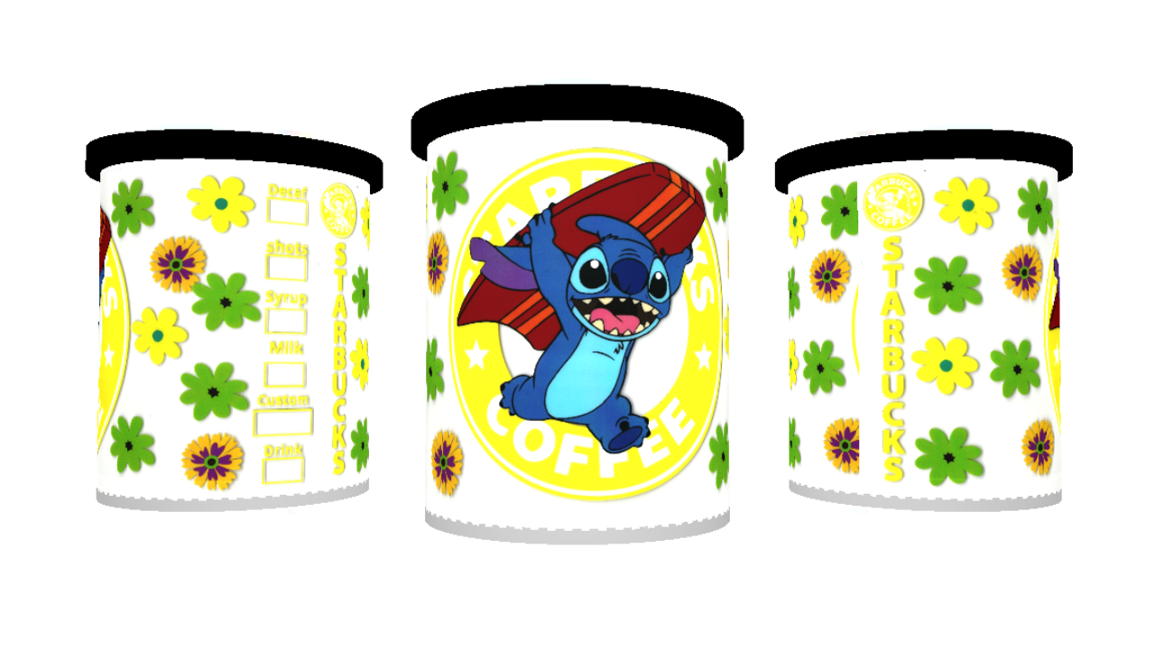 UV DTF cup sticker Stitch