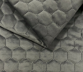 Harnesspad honeycomb velvet grey