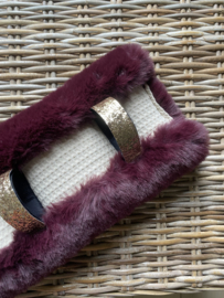 Harnesspad luxury aubergine fur
