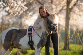 Longeeronderlegger unicorn apricot