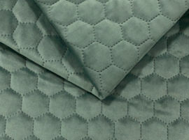 Driving blanket honeycomb velvet old green