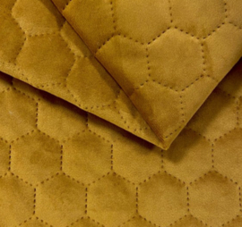 Headpiece pad honeycomb velvet mustard