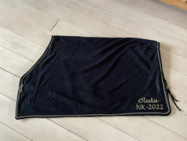 Double fleece blanket black