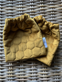Stijgbeugelhoesjes honeycomb velvet mustard | regular