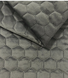 Stirrup covers honeycomb velvet grey