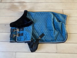 Showblanket velvet honeycomb petrol