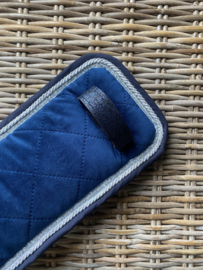 Tuigonderlegger diamond velvet donker blauw