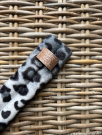 Bridlepad nose velboa leopard grey