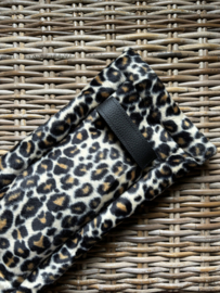 Harnesspad velboa leopard beige | mini