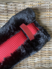 Harnesspad luxury black fur