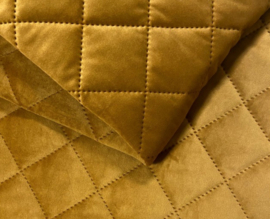 Harnesspad diamond velvet mustard