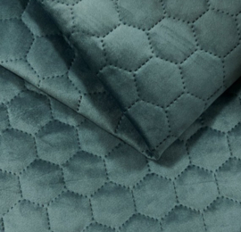 Kinonderlegger honeycomb velvet azure blue
