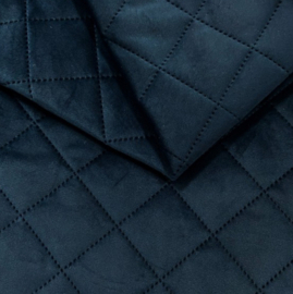 Kinonderlegger diamond velvet dark blue