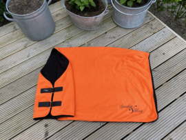 Double fleece blanket neon orange