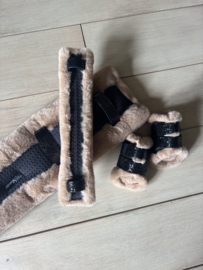 Complete set budget fur light brown