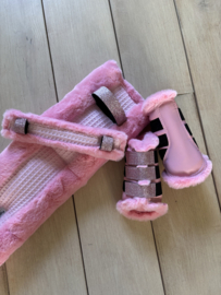 Complete set budget fur light pink