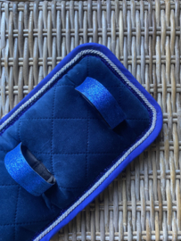 Tuigonderlegger diamond velvet donker blauw