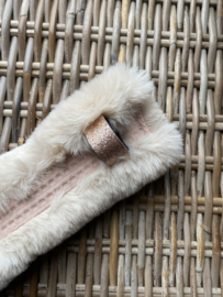 Kopstuk onderlegger luxury fur beige