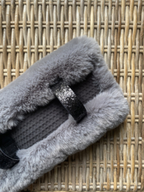 Harnesspad luxury dark grey fur