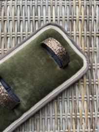 Tuigonderlegger matte velvet army