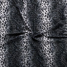 Tuigonderlegger velboa luipaard grijs