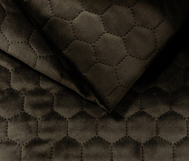 Harnesspad honeycomb velvet dark brown