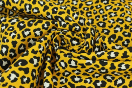 Kopstuk onderlegger mustard leopard