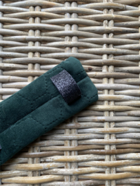 Neusbeen onderlegger honeycomb velvet dark green