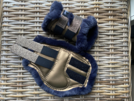 Brushboots luxury fur navy