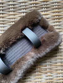 Longeeronderlegger luxury fur dark brown