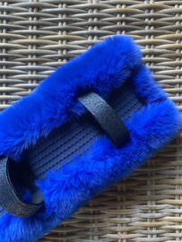 Tuigonderlegger luxury royal blue fur