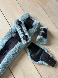 Complete set curly fur old green