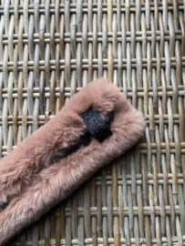 Kopstuk onderlegger luxury fur beige/pink