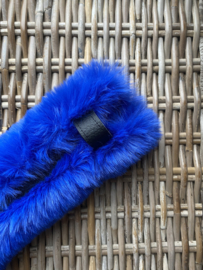 Headpiece pad luxury fur royal blue